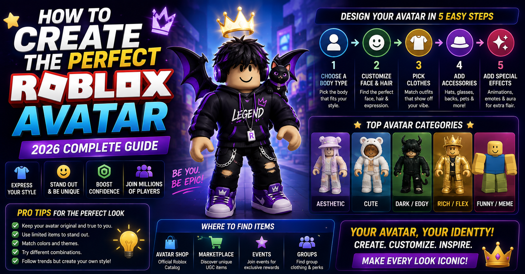 How to Create the Perfect Roblox Avatar (2026 Complete Guide): Tips, Trends & Customization